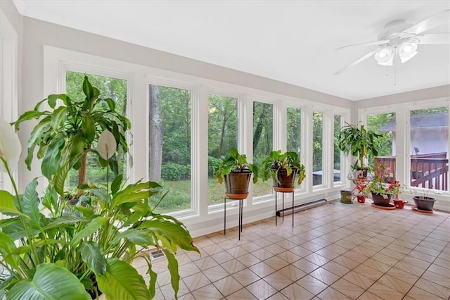 sunroom / solarium featuring healthy amount of natural light