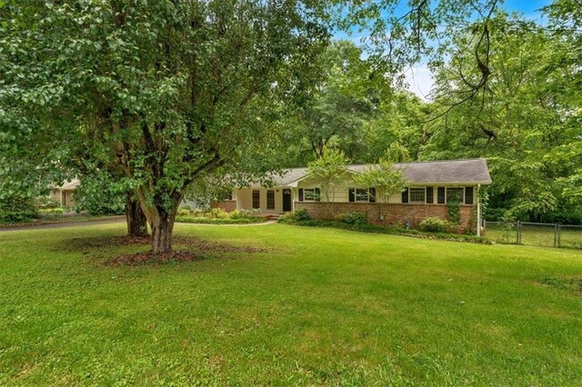 view of front of home with brick siding