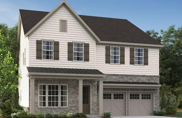 view of front of home featuring a garage