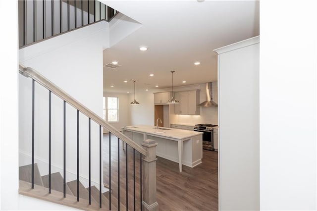 816 Dodd Trl S Unit 172, Buford, GA 30518 - stairway with wood finished floors and recessed lighting