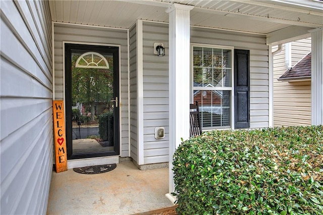 view of doorway to property