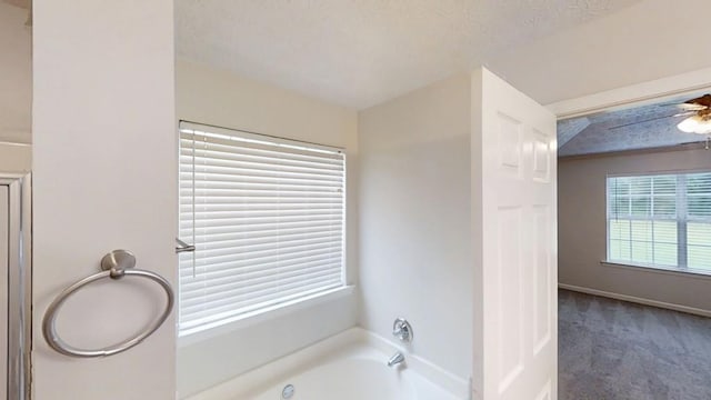 full bathroom with a garden tub