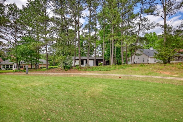 view of grassy yard