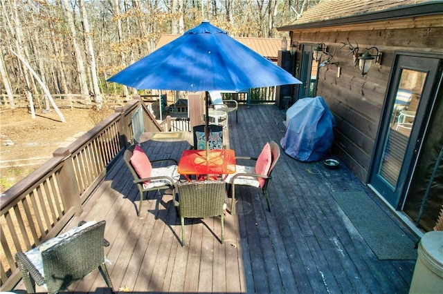 deck with grilling area