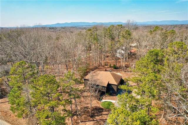 aerial view featuring a mountain view