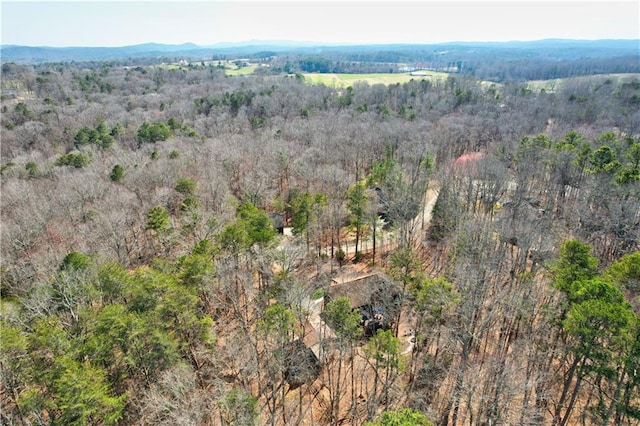 bird's eye view featuring a mountain view