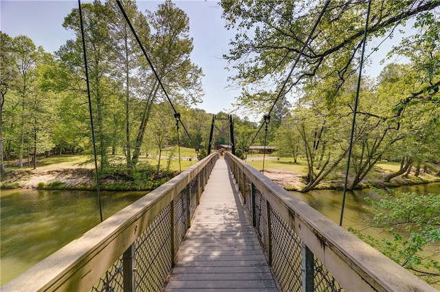 view of property's community featuring a water view