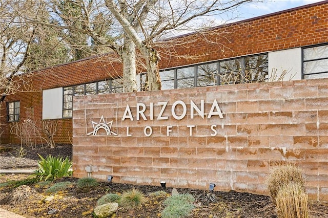 view of community sign