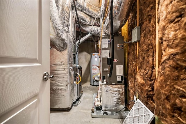 1898 Alcovy Shoals Blf SE, Lawrenceville, GA 30045 - utility room with water heater and heating unit