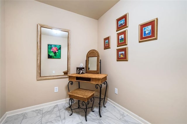 1898 Alcovy Shoals Blf SE, Lawrenceville, GA 30045 - office area featuring light marble finish floors and baseboards