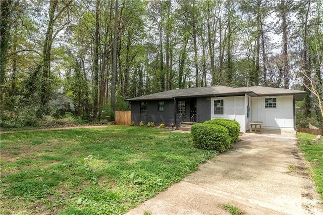 2191 Camp Ground Rd, Atlanta, GA 30331 - view of front of property with concrete driveway, a front yard, and fence