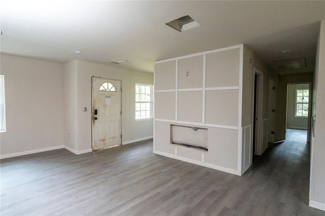 2191 Camp Ground Rd, Atlanta, GA 30331 - foyer entrance with baseboards, wood finished floors, and a healthy amount of sunlight