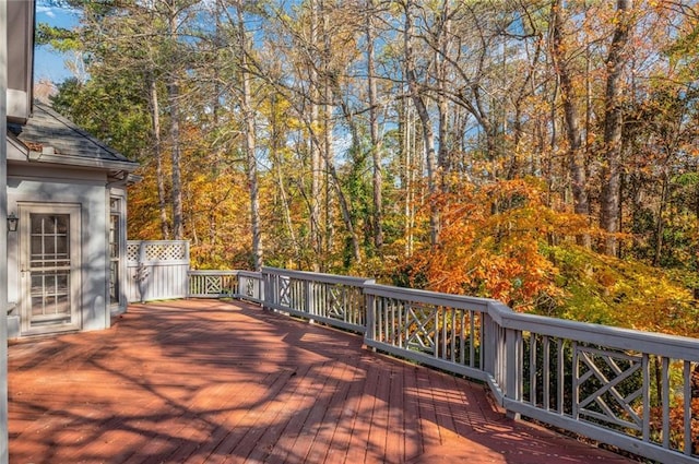 view of wooden terrace