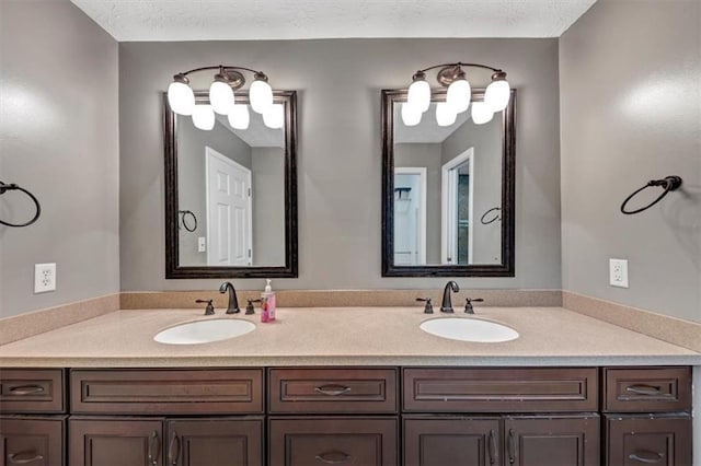 bathroom with double vanity