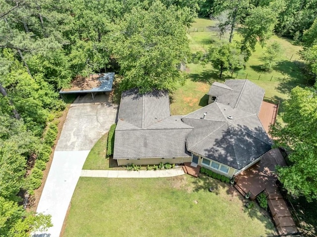 view from above of property