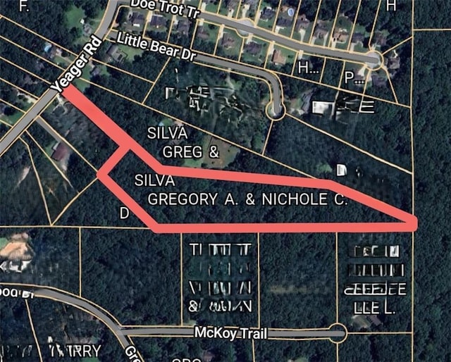 aerial map of property and surrounding area