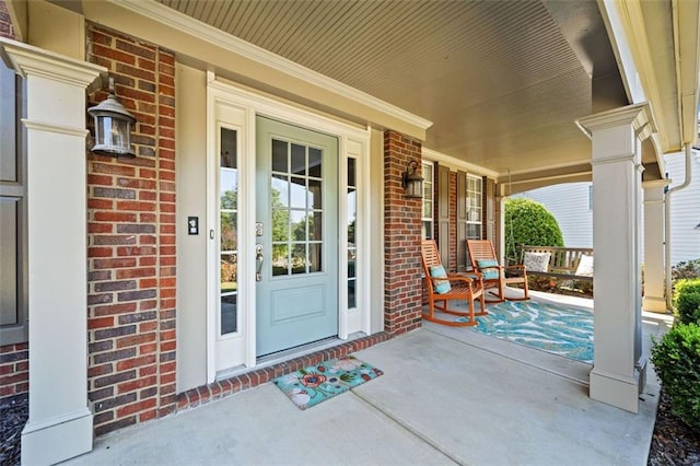 exterior space with covered porch