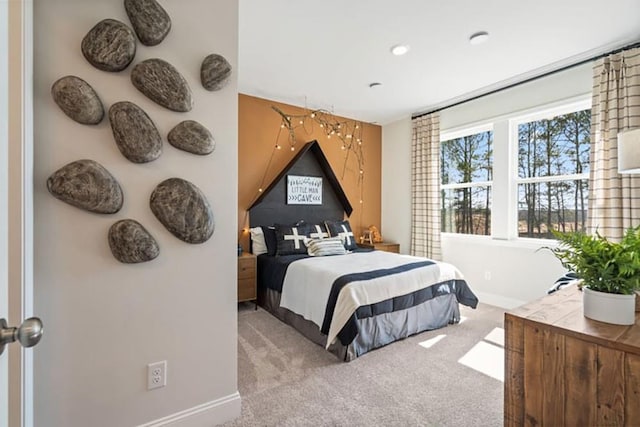 view of carpeted bedroom