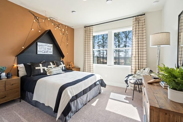 bedroom featuring carpet flooring