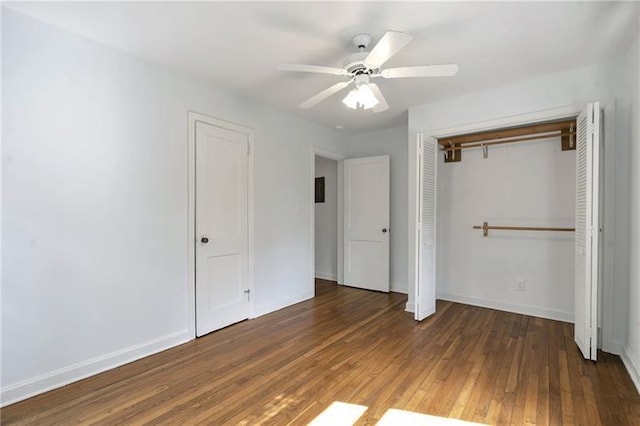1631 Dresden Dr NE, Brookhaven, GA 30319 - unfurnished bedroom with hardwood / wood-style flooring and ceiling fan