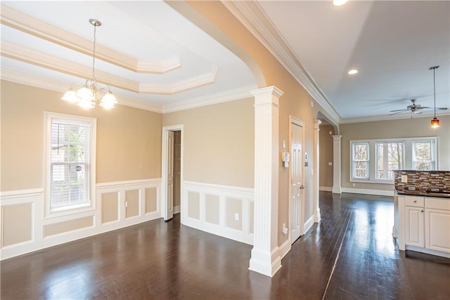 1137 Fortress Ave SW, Atlanta, GA 30315 - interior space with decorative columns, dark wood-style flooring, and a wealth of natural light