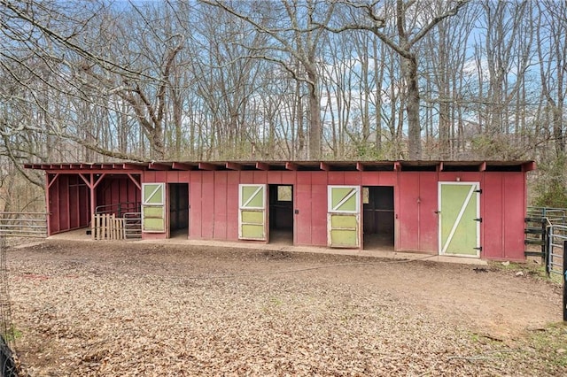 view of horse barn