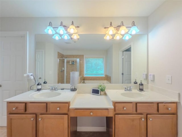 750 Summerstone Ln, Lawrenceville, GA 30044 - full bathroom with a shower stall and double vanity