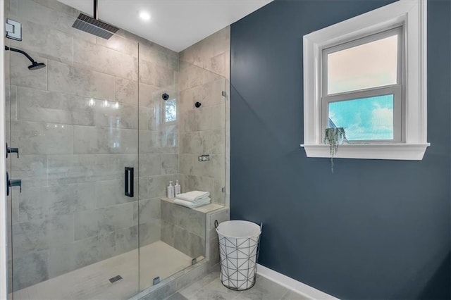 2066 Patterson Park Rd, Decatur, GA 30033 - full bathroom featuring baseboards and a shower stall