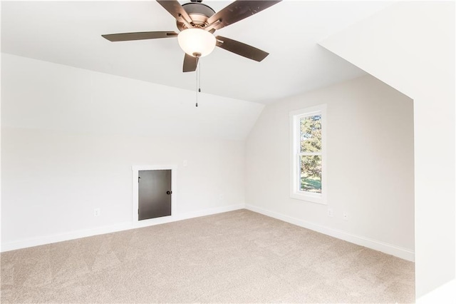 102 Red Oak Ln, Carrollton, GA 30116 - bonus room with vaulted ceiling, light colored carpet, and a ceiling fan