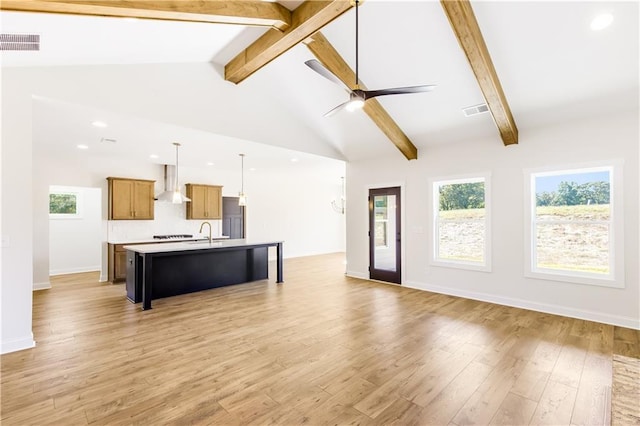 102 Red Oak Ln, Carrollton, GA 30116 - living area with a ceiling fan, light wood-style floors, and recessed lighting