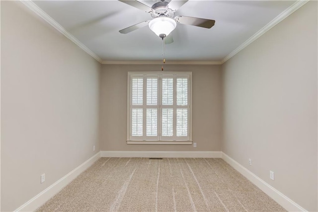 255 Beech Tree Holw, Sugar Hill, GA 30518 - carpeted spare room with crown molding, baseboards, and ceiling fan
