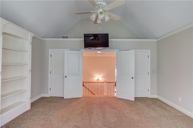 255 Beech Tree Holw, Sugar Hill, GA 30518 - unfurnished bedroom featuring carpet flooring, lofted ceiling, baseboards, and ceiling fan