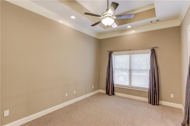 255 Beech Tree Holw, Sugar Hill, GA 30518 - unfurnished room featuring ornamental molding, light colored carpet, ceiling fan, recessed lighting, and baseboards