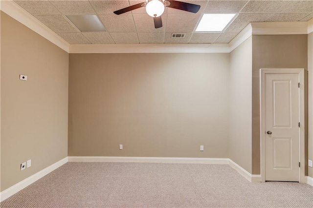 255 Beech Tree Holw, Sugar Hill, GA 30518 - carpeted empty room featuring ornamental molding, baseboards, and ceiling fan