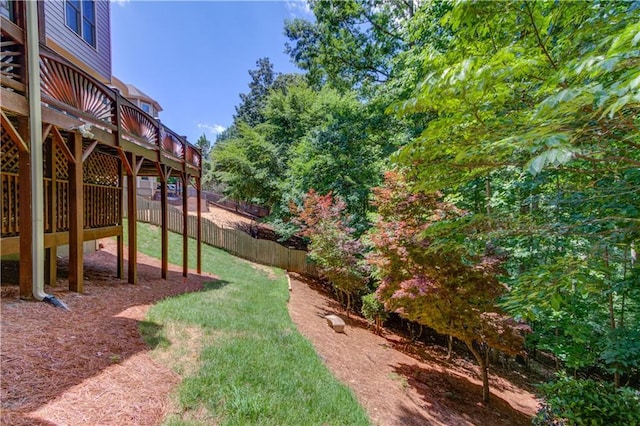 255 Beech Tree Holw, Sugar Hill, GA 30518 - view of yard with a wooden deck