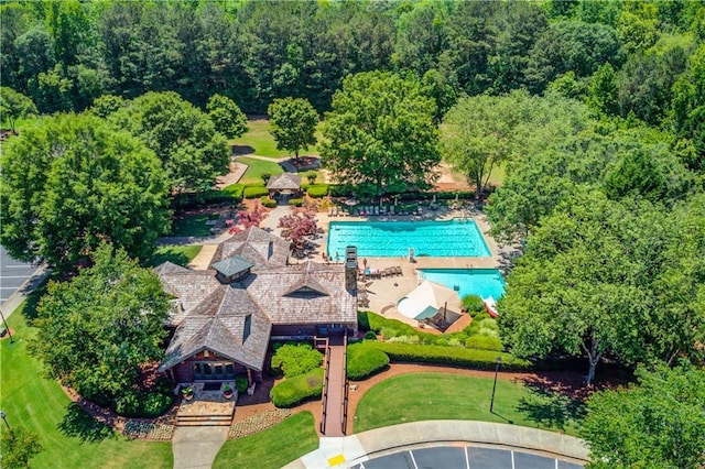 255 Beech Tree Holw, Sugar Hill, GA 30518 - bird's eye view of a pool area