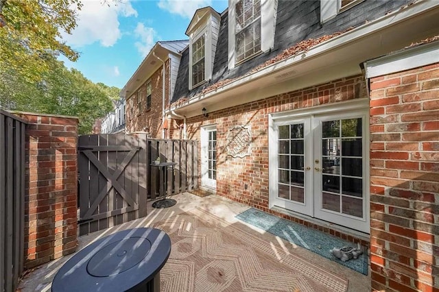 view of patio / terrace with french doors