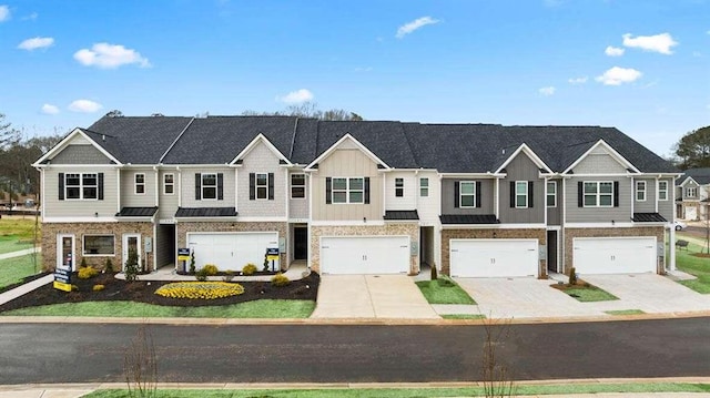 view of property with a garage