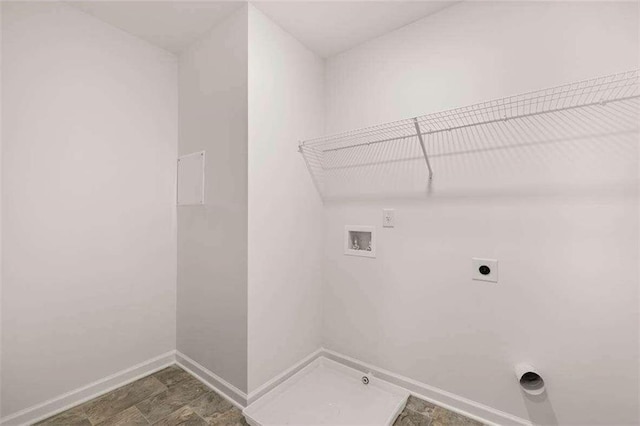 laundry area with hookup for a gas dryer, hookup for a washing machine, and hookup for an electric dryer