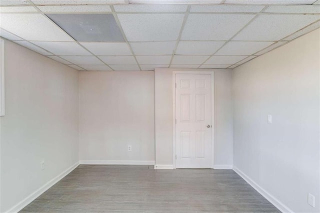 spare room with hardwood / wood-style flooring