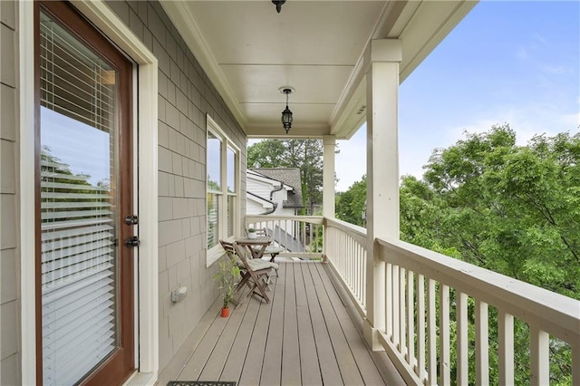 view of wooden deck