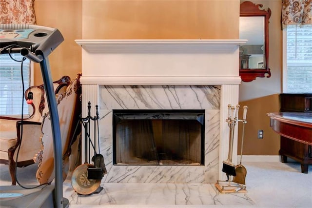1137 Eagles Nest Cir, Carrollton, GA 30116 - detailed view of a high end fireplace and baseboards