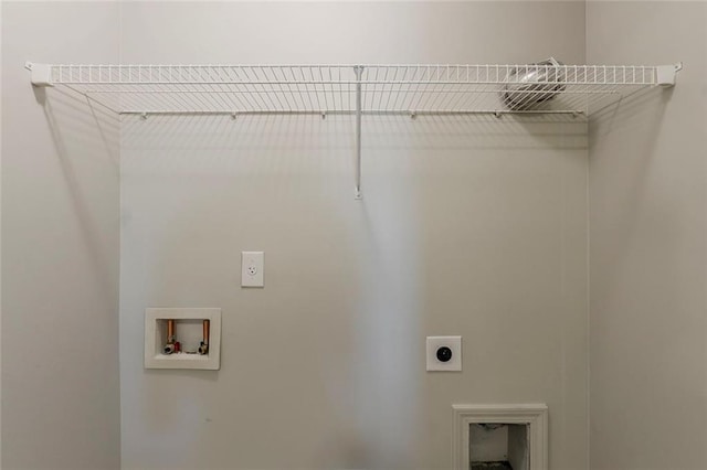 laundry area featuring electric dryer hookup and hookup for a washing machine