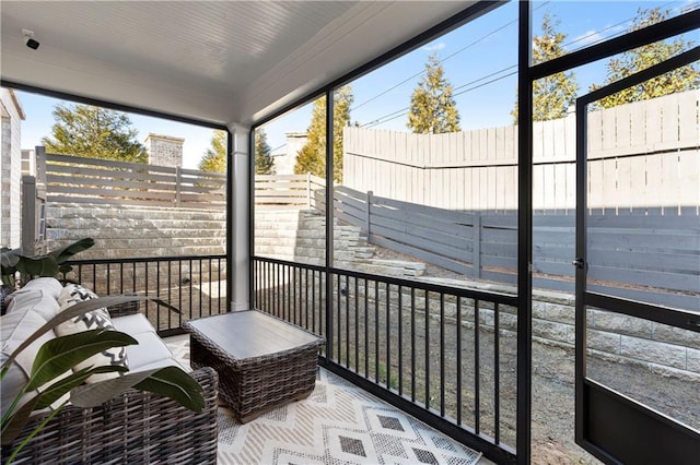 sunroom featuring plenty of natural light