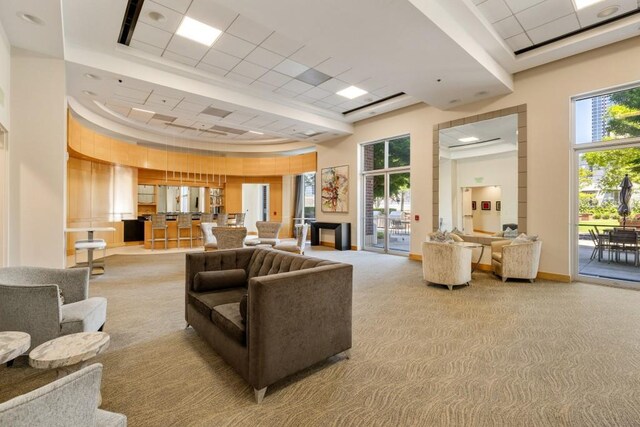 285 Centennial Olympic Park Dr NW Unit Ph2-7, Atlanta, GA 30313 - common area featuring a paneled ceiling and a high ceiling