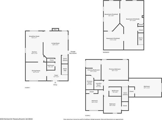 6333 Horizon Dr, Flowery Branch, GA 30542 - floor plan / room layout