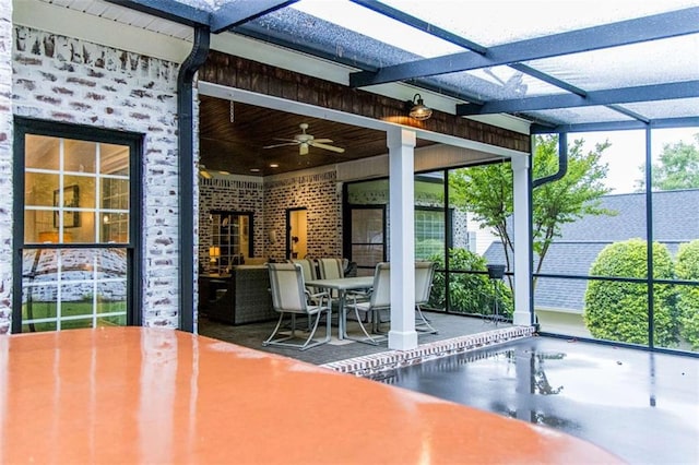 view of sunroom / solarium