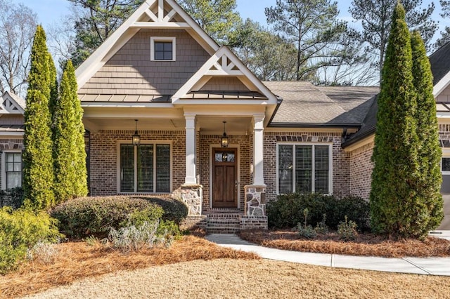 craftsman house featuring covered porch