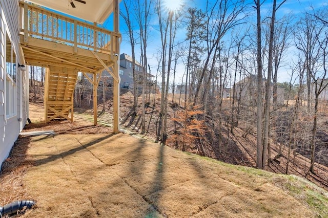 14 Grove Pointe Way SE, Cartersville, GA 30120 - view of yard featuring a wooden deck and stairs