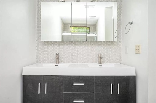 1202 Laurel Cliff Dr SE, Smyrna, GA 30082 - bathroom with backsplash and double vanity